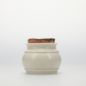 キッチンツールキャニスター 75mm 樽 グレー 鬼皮コルク付 4725