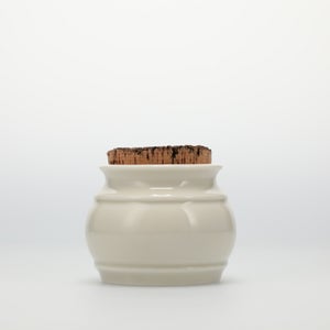 キッチンツールキャニスター 75mm 樽 グレー 鬼皮コルク付 4730