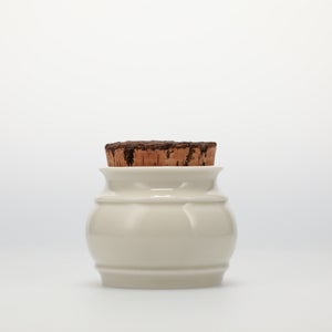 キッチンツールキャニスター 75mm 樽 グレー 鬼皮コルク付 4739