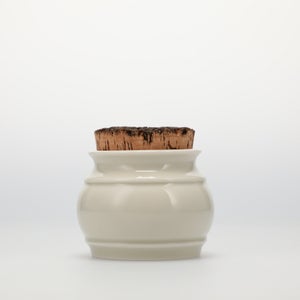 キッチンツールキャニスター 75mm 樽 グレー 鬼皮コルク付 4741