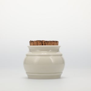 キッチンツールキャニスター 75mm 樽 グレー 鬼皮コルク付 4750