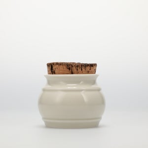 キッチンツールキャニスター 75mm 樽 グレー 鬼皮コルク付 4752