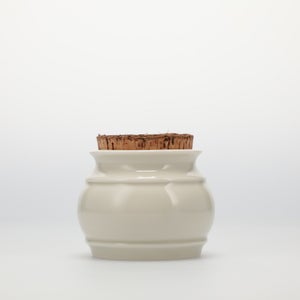 キッチンツールキャニスター 75mm 樽 グレー 鬼皮コルク付 4753