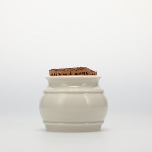 キッチンツールキャニスター 75mm 樽 グレー 鬼皮コルク付 4755