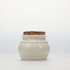 キッチンツールキャニスター 75mm 樽 グレー 鬼皮コルク付 4759