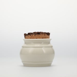 キッチンツールキャニスター 75mm 樽 グレー 鬼皮コルク付 4760