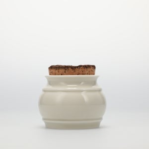 キッチンツールキャニスター 75mm 樽 グレー 鬼皮コルク付 4762