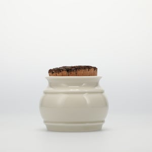 キッチンツールキャニスター 75mm 樽 グレー 鬼皮コルク付 4764