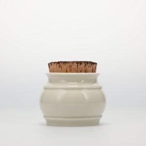 キッチンツールキャニスター 75mm 樽 グレー 鬼皮コルク付 4770