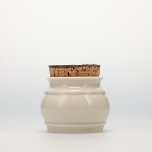 キッチンツールキャニスター 75mm 樽 グレー 鬼皮コルク付 4962