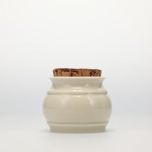 キッチンツールキャニスター 75mm 樽 グレー 鬼皮コルク付 4963