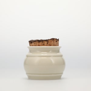 キッチンツールキャニスター 75mm 樽 グレー 鬼皮コルク付 4965