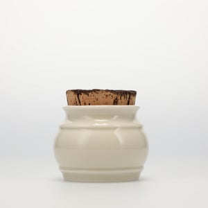 キッチンツールキャニスター 75mm 樽 グレー 鬼皮コルク付 4966