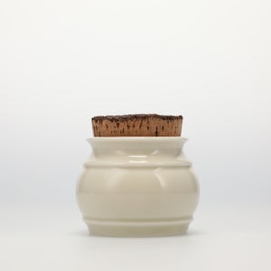 キッチンツールキャニスター 75mm 樽 グレー 鬼皮コルク付 4968