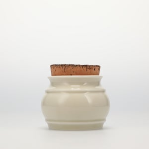 キッチンツールキャニスター 75mm 樽 グレー 鬼皮コルク付 4973