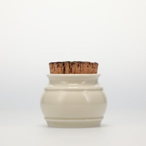 キッチンツールキャニスター 75mm 樽 グレー 鬼皮コルク付 4974