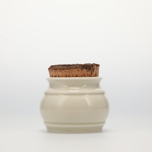 キッチンツールキャニスター 75mm 樽 グレー 鬼皮コルク付 4982