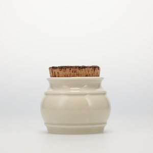 キッチンツールキャニスター 75mm 樽 グレー 鬼皮コルク付 4986