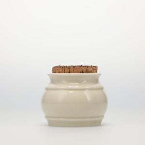 キッチンツールキャニスター 75mm 樽 グレー 鬼皮コルク付 4987