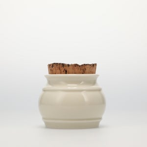 キッチンツールキャニスター 75mm 樽 グレー 鬼皮コルク付 4988