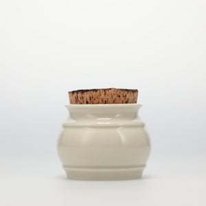 キッチンツールキャニスター 75mm 樽 グレー 鬼皮コルク付 4992