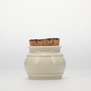 キッチンツールキャニスター 75mm 樽 グレー 鬼皮コルク付 4998