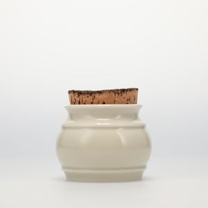 キッチンツールキャニスター 75mm 樽 グレー 鬼皮コルク付 5000