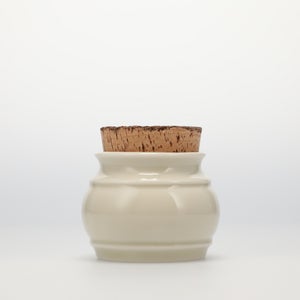 キッチンツールキャニスター 75mm 樽 グレー 鬼皮コルク付 5001