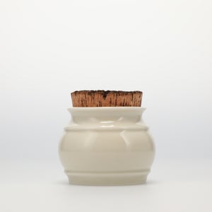 キッチンツールキャニスター 75mm 樽 グレー 鬼皮コルク付 5002