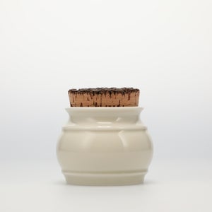 キッチンツールキャニスター 75mm 樽 グレー 鬼皮コルク付 5003