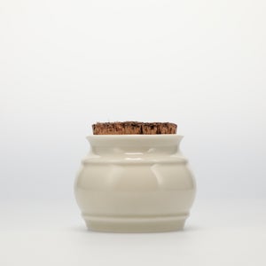 キッチンツールキャニスター 75mm 樽 グレー 鬼皮コルク付 5004