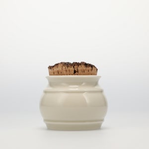 キッチンツールキャニスター 75mm 樽 グレー 鬼皮コルク付 5005