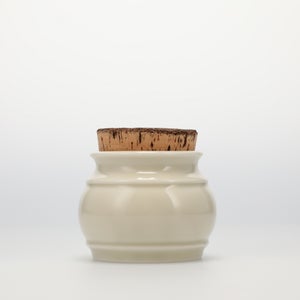 キッチンツールキャニスター 75mm 樽 グレー 鬼皮コルク付 5007