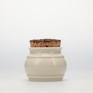 キッチンツールキャニスター 75mm 樽 グレー 鬼皮コルク付 5033