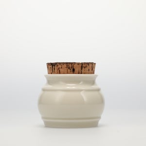 キッチンツールキャニスター 75mm 樽 グレー 鬼皮コルク付 5037