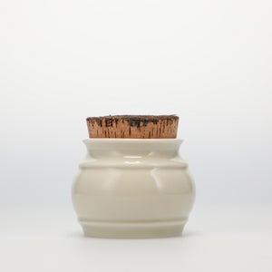 キッチンツールキャニスター 75mm 樽 グレー 鬼皮コルク付 5040