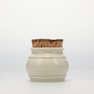 キッチンツールキャニスター 75mm 樽 グレー 鬼皮コルク付 5042