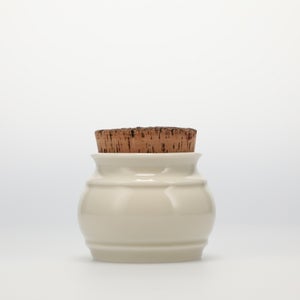 キッチンツールキャニスター 75mm 樽 グレー 鬼皮コルク付 5044