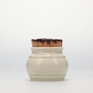 キッチンツールキャニスター 75mm 樽 グレー 鬼皮コルク付 5045