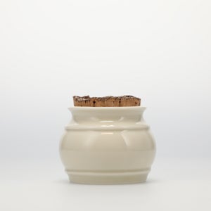 キッチンツールキャニスター 75mm 樽 グレー 鬼皮コルク付 5049