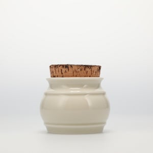 キッチンツールキャニスター 75mm 樽 グレー 鬼皮コルク付 5050