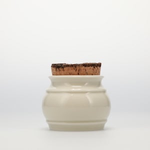 キッチンツールキャニスター 75mm 樽 グレー 鬼皮コルク付 5052