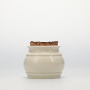 キッチンツールキャニスター 75mm 樽 グレー 鬼皮コルク付 5053