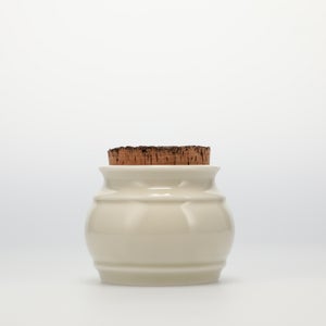 キッチンツールキャニスター 75mm 樽 グレー 鬼皮コルク付 5056