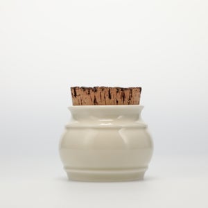 キッチンツールキャニスター 75mm 樽 グレー 鬼皮コルク付 5060