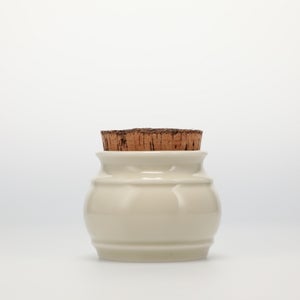 キッチンツールキャニスター 75mm 樽 グレー 鬼皮コルク付 5097