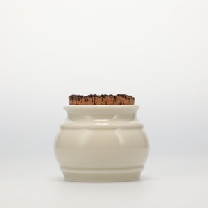 キッチンツールキャニスター 75mm 樽 グレー 鬼皮コルク付 5100