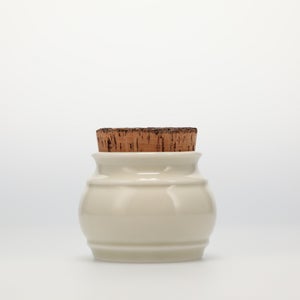 キッチンツールキャニスター 75mm 樽 グレー 鬼皮コルク付 5101