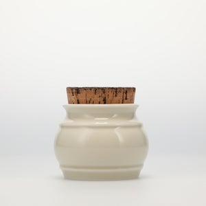 キッチンツールキャニスター 75mm 樽 グレー 鬼皮コルク付 5106