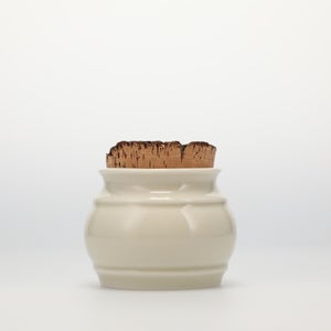 キッチンツールキャニスター 75mm 樽 グレー 鬼皮コルク付 5113